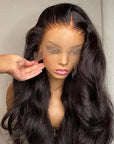 Body Wave Full Lace Wig With 4C Hairline Edge Brazilian Human Hair Wigs