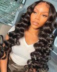 Loose Deep Wave 4x4 Lace Closure Wig Glueless Human Hair Wigs