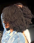 HD Lace 4B 4C Afro Kinky Coily Human Hair Lace Frontal Wigs/4x4 Coily Lace Closure Wigs
