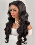 Body Wave Full Lace Wig With 4C Hairline Edge Brazilian Human Hair Wigs