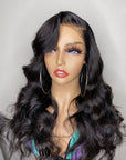 Body Wave Full Lace Wig With 4C Hairline Edge Brazilian Human Hair Wigs
