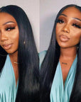 Silky Straight 13x4 Frontal Undetectable HD Lace Long Wig 100% Human Hair