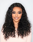 Loose Water Wave 13X4 Frontal HD Lace Side Part Long Wig 100% Human Hair