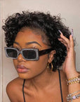 Natural Black Short Curly Pixie Cut Wigs 13x1 Lace Front Human Hair Wigs