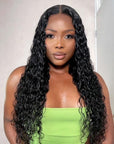 Crystal Lace 2 in 1 Wig 13x4 Lace Front Human Hair Wigs Straight to Curly When Wet