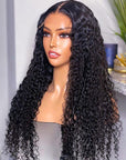 Crystal Lace 4x4 UNDETECTABLE HD Lace Malaysian Curly Human Hair Closure Wigs