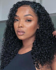 Crystal Lace 4x4 UNDETECTABLE HD Lace Malaysian Curly Human Hair Closure Wigs