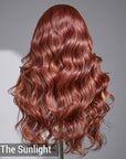 Limited Design | Reddish Brown Loose Body Wave 13x4 Frontal Lace C Part Long Wig 100% Human Hair