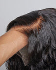 Limited Design | Sweety Brown Tails Highlight Water Wave 13x4 Frontal HD Lace C Part Long Wig 100% Human Hair