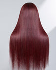 Limited Design | Patricia Burgundy Reddish Silky Straight 5x5 Closure HD Lace Glueless Long Wig 100% Human Hair