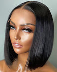Glueless 5x5 Closure Undetectable HD Lace Bob Wig 100% Human Hair