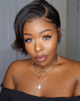Mature Boss Style Affordable Pre-styled Short Pixie Cut Undetectable Invisible Lace Wig