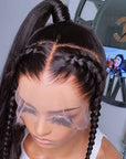 360 Lace Front Wig Silky Straight Brazilian Human Hair Wig Can Do High Bun and Ponytail