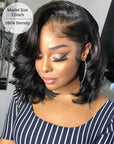 Short Wavy Bob Lace Front Human Hair Wigs 13X4 Highlight Honey Blonde Wigs