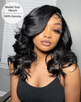 Short Wavy Bob Lace Front Human Hair Wigs 13X4 Highlight Honey Blonde Wigs