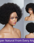 Retro & Vintage | Ultra Natural Afro Curl 13X2 Frontal Lace Short Wig 100% Human Hair