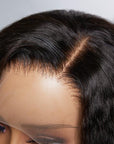 Realistic Kinky Body Wave 13x4 Frontal Lace Side Part Long Wig 100% Human Hair