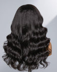 Realistic Kinky Body Wave 13x4 Frontal Lace Side Part Long Wig 100% Human Hair