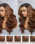 Limited Design | Blonde Highlight Loose Body Wave 13x4 Frontal HD Lace Long Left Side part Wig 100% Human Hair