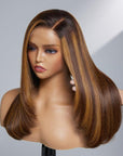 Limited Design | Saletta Sparkle Galaxy Layered Cut Glueless 5X5 Closure Undetectable HD Lace Wig Pre-bleached 100% Human Hair