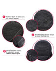 Body Wave 13x6 Lace Front Wig With Bangs Full Machine Made Wig Brazilian Human Hair Wigs Glueless Wig
