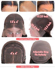 Pink Purple Wavy 13x4 Lace Front Human Hair Wig Pink Streak At Front Glueless Wig