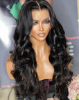Crystal Lace 13x4 Invisiable Lace Body Wave Lace Front Wig Brazilian Human Hair Wig