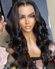 Crystal Lace 13x4 Invisiable Lace Body Wave Lace Front Wig Brazilian Human Hair Wig