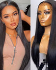 Luxury Choice | Super Density Silky Straight 13x4 Frontal Lace Long Wig 100% Human Hair
