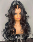 Body Wave Full Lace Wig With 4C Hairline Edge Brazilian Human Hair Wigs