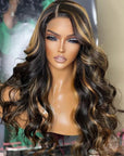 Highlight Honey Blonde 5X5 HD Lace Body Wave Lace Closure Wig Brazilian Human Hair Wig