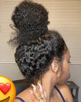 Curly 360 Full Lace Frontal Wig For High Ponytail Human Hair Wigs (Summer Must Have)