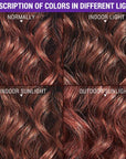 Reddish Brown Water Wave 4x4 Closure Lace Glueless C Part Short Wig 100% Human Hair | Summer Trendy
