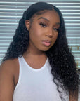 Wet And Wavy | Water Wave 13x4 Frontal HD Lace Side Part Long Wig 100% Human Hair | 3 Cap Sizes
