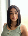 Beginner Friendly Glueless Silky Blunt Cut 4x4 Closure Bob Wig 100% Human Hair | Upgraded 2.0