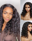 4C Edges | Water Wave Kinky Edges Free Parting 13x4 Undetectable Lace Front Wig | Afro Inspired