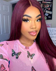 Belle Canadienne READY TO GO WIG Sugar Plum Color Straight Middle Part Glueless Closure Wig