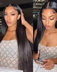 Silky Straight 13x4 Frontal Undetectable HD Lace Long Wig 100% Human Hair