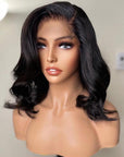 Short Wavy Bob Lace Front Human Hair Wigs 13X4 Highlight Honey Blonde Wigs