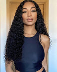 Wet And Wavy | Water Wave 4x4 Closure Lace Glueless Mid Part Long Wig 100% Human Hair