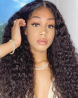 Wet And Wavy | Water Wave 4x4 Closure Lace Glueless Mid Part Long Wig 100% Human Hair