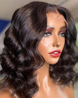 Highlight Honey Blonde HD Lace Wavy Bob Frontal Wig 13x4 5x5 180% Closure Wig