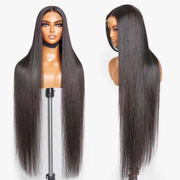 Royal Luxury Super Long Silky Straight 5x5 Closure Undetectable HD Lace Wig 100% Human Hair