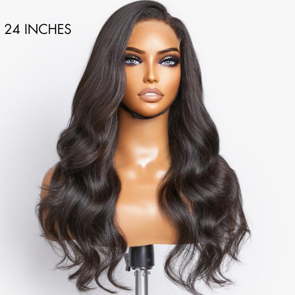 4C Edges Natural Hairline Loose Body Wave 5x5 Closure HD Lace Glueless Wig