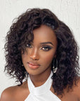 Water Wave C Parted Glueless Undetectable Minimalist Lace Wig With Bangs