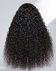 180% or 200% Density Water Wave 5x5 Closure HD Lace Glueless Long Wig 100% Human Hair