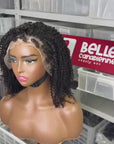 4C Edges | Realistic Kinky Edges Afro Curly 13x4 Frontal HD Lace Free Part Long Wig 100% Human Hair