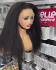 360 Full Lace Frontal Wig Kinky Straight Lace Front Human Hair Wigs Can Do Half Up Half Down