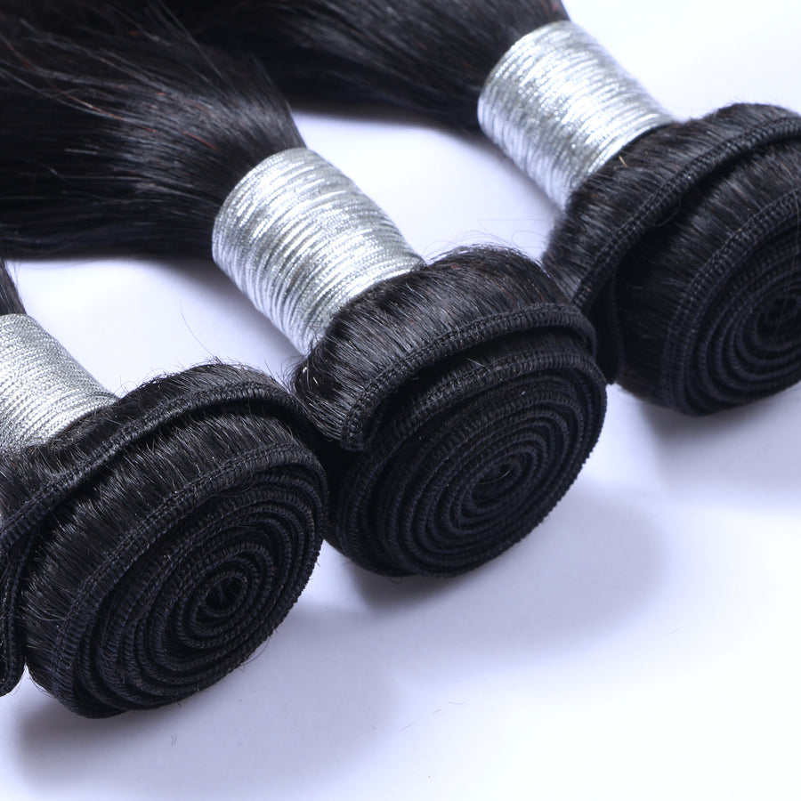 Silk Straight 100% human Hair Bundles - Set of 3 Bundles