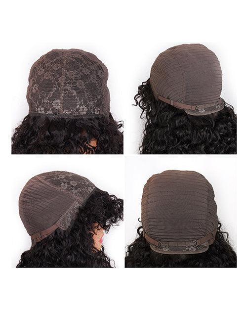 13x6 Curly Lace Front Wig With Bangs Wear and Go Capless Human Hair Wigs With Bangs